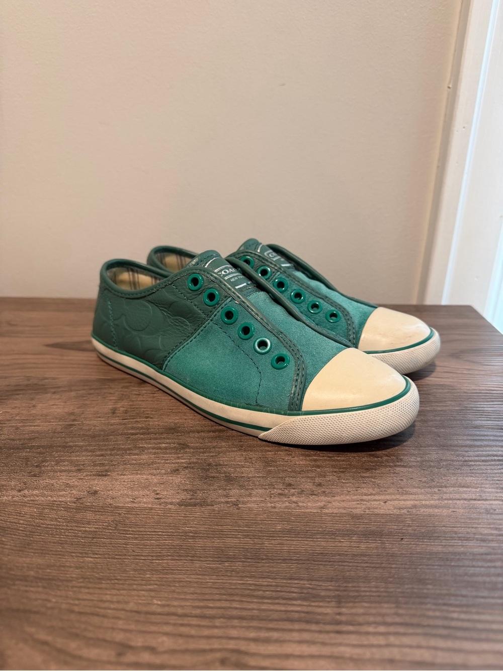 Coach Mika Woman’s Leather/Suede Slip-On Sneakers